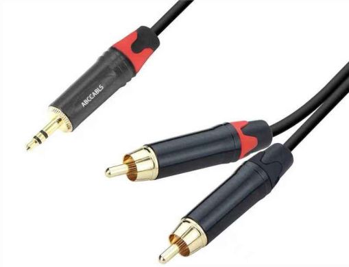 Міжблоковий кабель 2 x RCA тато - mini jack 3.5 стерео тато ABCCABLS MA309L2 MA309L2 фото