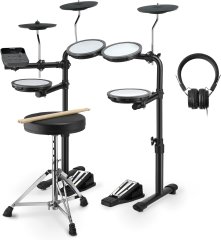 Donner Music DED-70 5 Drums 3 Cymbals with Drum Throne/ Sticks/ Headphone/ Audio Cable EC6700