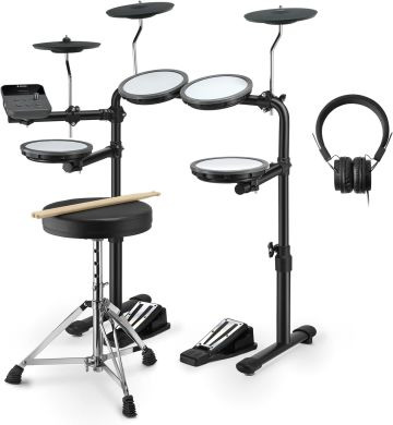 Donner Music DED-70 5 Drums 3 Cymbals with Drum Throne/ Sticks/ Headphone/ Audio Cable EC6700