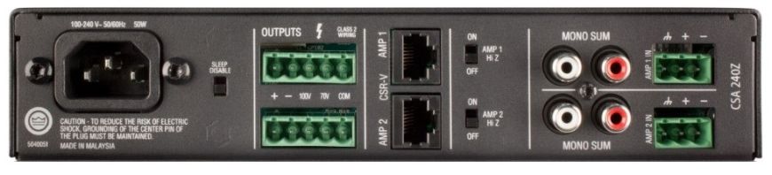 Двоканальний трансляційний підсилювач JBL CSA 240Z NCSA240Z-U-EU фото
