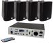 Комплект фонового озвучування 4all Audio SET 4xWALL 420 Black 1xPAMP-100-2z