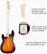 Donner Music DPB-510 Electric Bass Guitar Sunburst EC1227