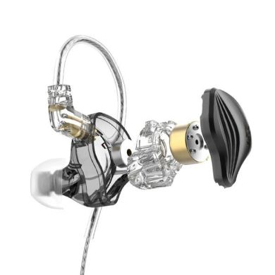 Електростатичні гібридні навушники KZ Audio ZEX BLACK NO MIC 86105 фото