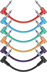 Donner Music 6 Inch Guitar Patch Cable Colored cable 6-Pack EC2009