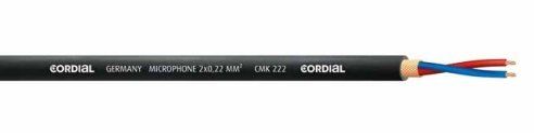 CORDIAL CMK 222 Чорний мікрофонний кабель Highflex (2x0,22 мм)