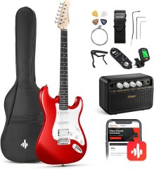Donner Music DST-100 Sunburst Electric Guitar Kit Red EC1166