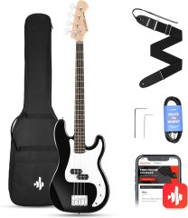 Donner Music DPB-510 Electric Bass Guitar Black EC1229