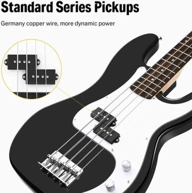 Donner Music DPB-510 Electric Bass Guitar Black EC1228