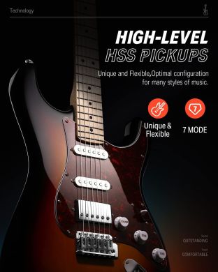 Donner Music DST-152 Electric Guitar Kit Sunburst EC1415