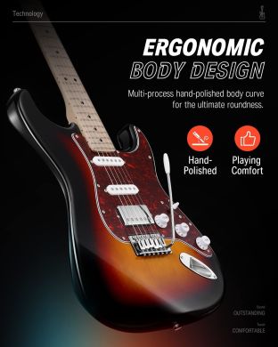 Donner Music DST-152 Electric Guitar Kit Sunburst EC1415